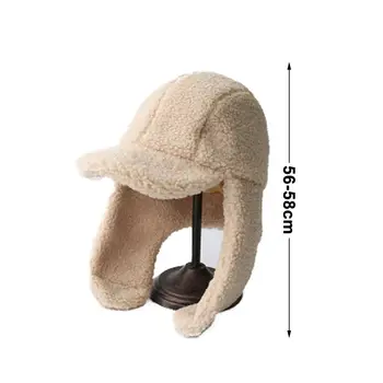 Mood Naiste müts talvel armas karu kõrva disain tahke värv hingav soe sall kaela ja müts Uued Naiste Soe Kaitsta Kõrvad Kork 5
