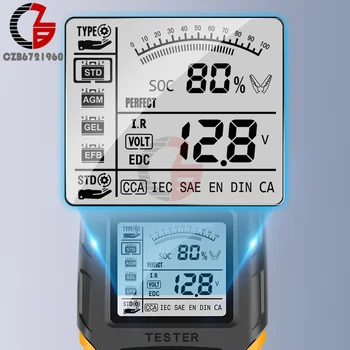 12V 24V Aku Tester LCD Sõiduki Käivitamine Laadimise Skanner Diagnostika-Patarei Mõõtmine Analyzer Katse, Auto, Auto, Paat MAASTUR 5