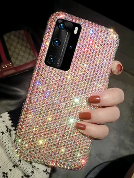 Luxury Crystal Full Diamond Telefoni Puhul Huawei P30 P40 P20 Mate 40 30 20 Au 30 Lite Pro P Smart 2019 2020 jewelled Kate 5