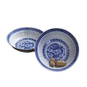 6inch Jingdezhen Keraamilised Lauanõud Ramen Kauss Hiina Vintage Sinine ja Valge Portselan Dragon Supp Riisi Kausid Köök Dinnerware 5