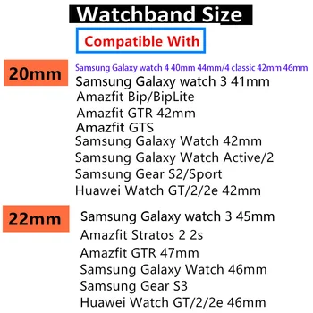 20/22mm vaadata rihma Amazfit GTS/2e/GTS2/GTR 42/47mm/stratos 2/3 Metallist Magnetic loop Käevõru Samsung galaxy vaata 4/classic 5