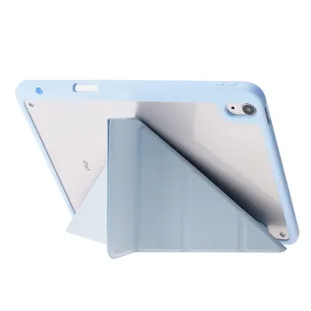 IPad Õhu 2020 Juhul 10-f-9 PU Nahk Akrüül Selge Tagasi Seisma Smart Cover For Funda iPad Õhu 4 Õhu-5 Puhul Pliiatsi Hoidja 5