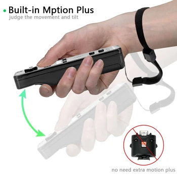 Uus 2 in 1 Traadita Nunchunk Töötleja Nintendo Wii Remote Sisseehitatud Motion Plus Gamepad Silikooniga Juhul Liikumisandur 5